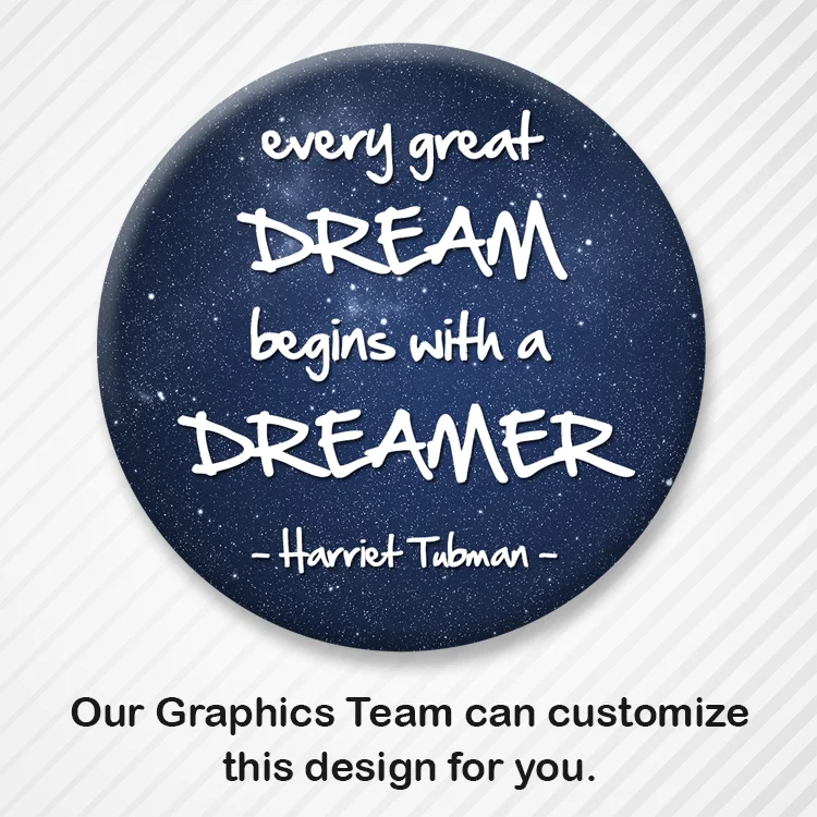 Black History Button Harriet Tubman Quote