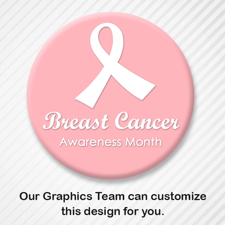 Pink Customizable Cancer Awareness button