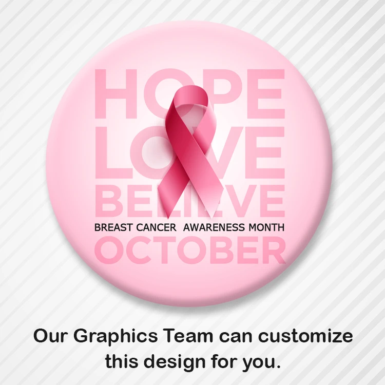 Customizable Breast Cancer Awareness Month Button 