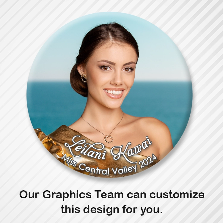 Customizable Beauty Pageant Button