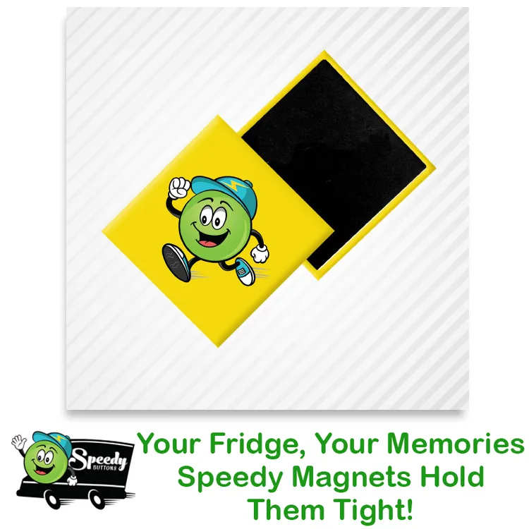 1.5 inch Diamond Custom Fridge Magnet - Unique Shape Promotional Refrigerator Magnet