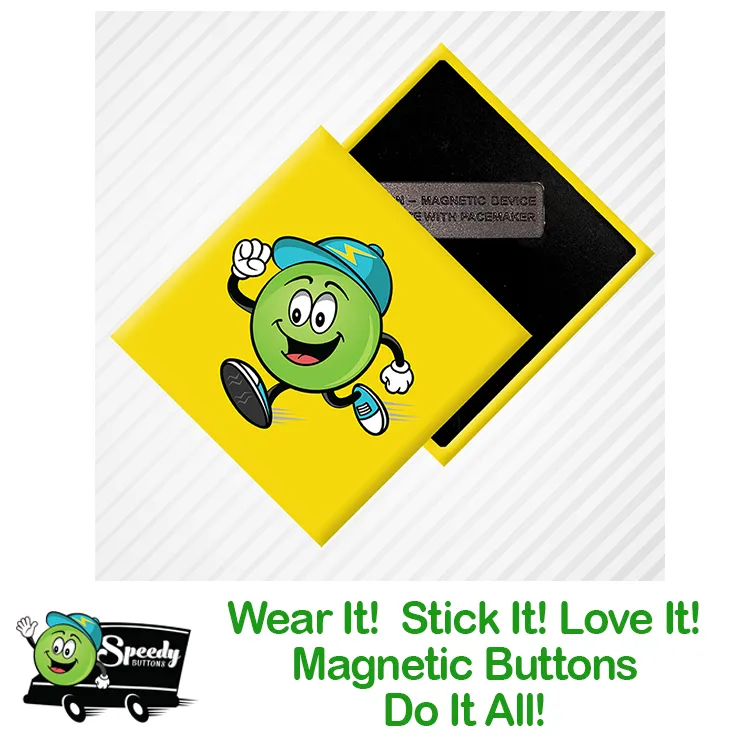 2.5 inch Diamond Wearable Magnet - Pin-Less Name Badge Alternative