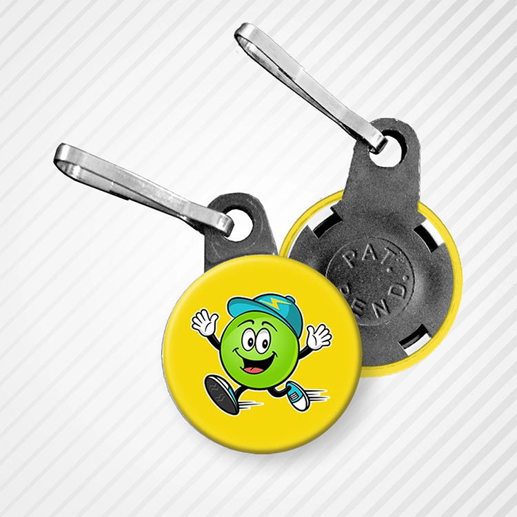 1" Round Zipper-Pull Buttons