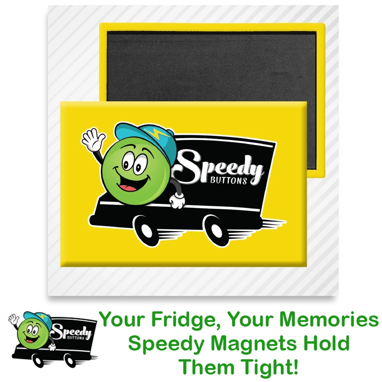 3 x 2 inch Rectangle Custom Fridge Magnet - Photo Promotional Refrigerator Magnet