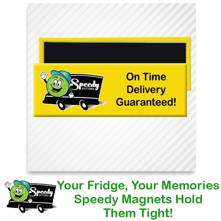 4.5 x 1.5 inch Rectangle Custom Fridge Magnet - Banner Promotional Refrigerator Magnet