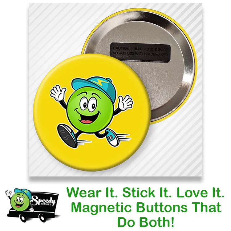 2.5 inch Round Wearable Magnet - Pin-Less Design for Events