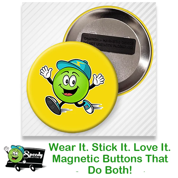 3 inch Round Wearable Magnet - Large Pin-Less Design for Maximum Visibility