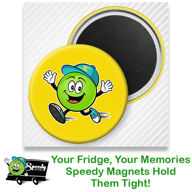 3 inch Round Custom Fridge Magnet - Large Promotional Refrigerator Magnet