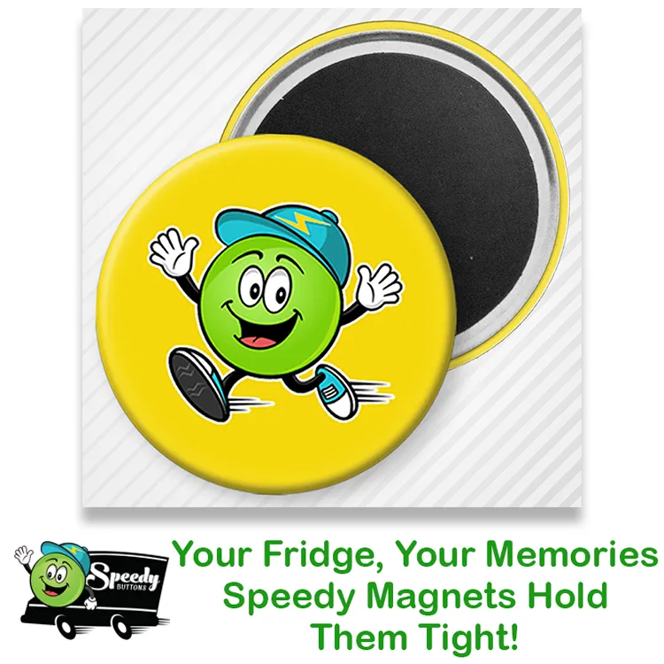 3.5 inch Round Custom Fridge Magnet - Extra Large Promotional Refrigerator Magnet