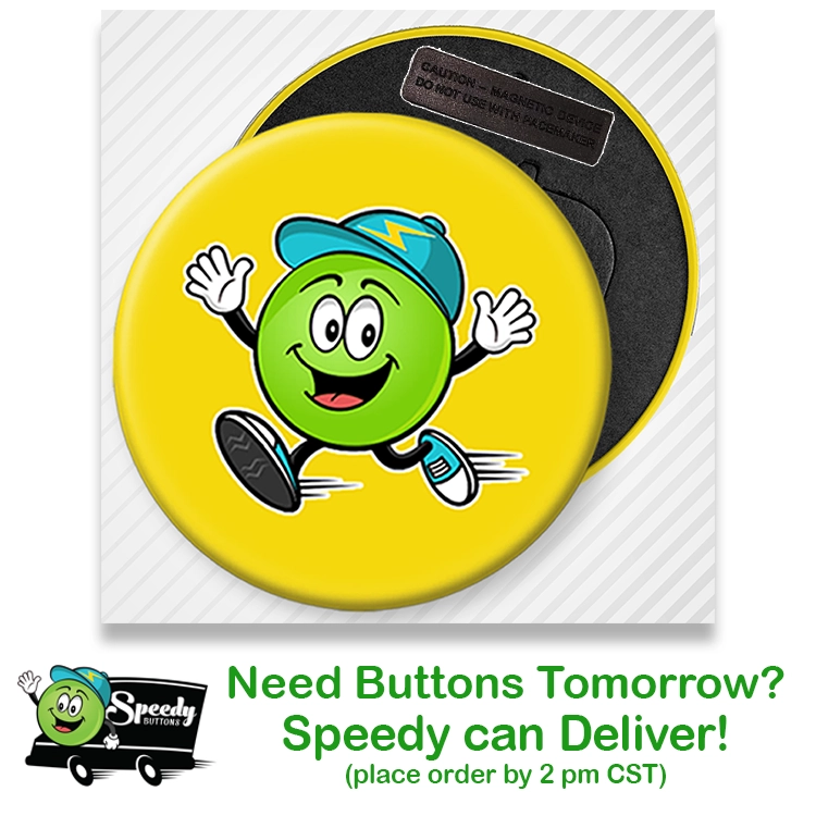 6 inch Round Wearable Magnet - Giant Pin-Less Display Button