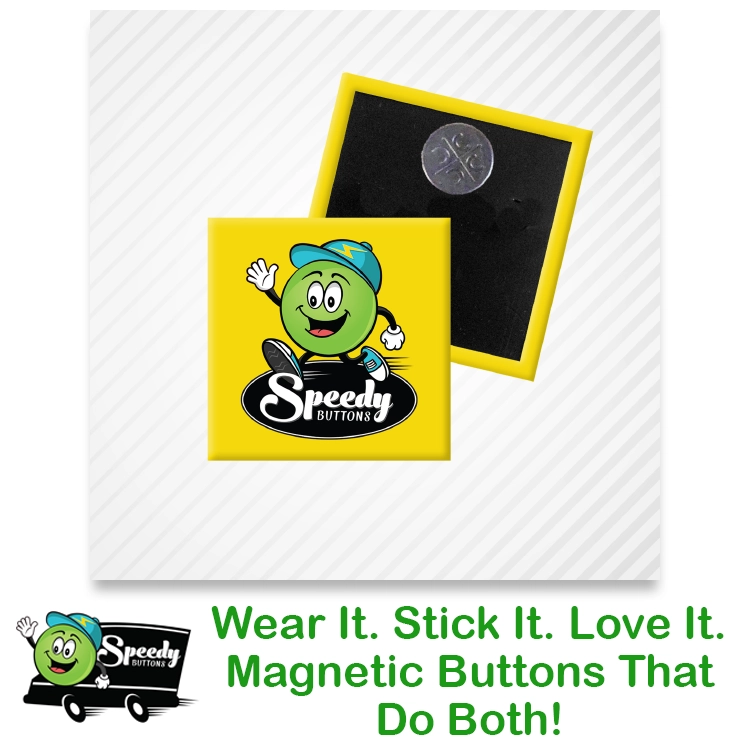 1.5 inch Square Wearable Magnet - Pin-Less Name Badge Alternative