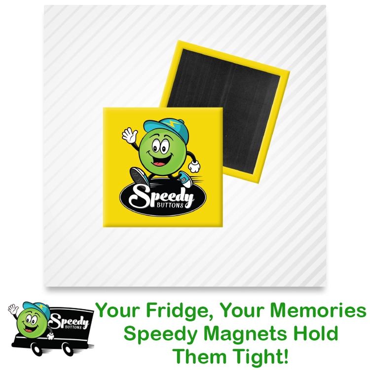 1.5 inch Square Custom Fridge Magnet - Promotional Refrigerator Magnet