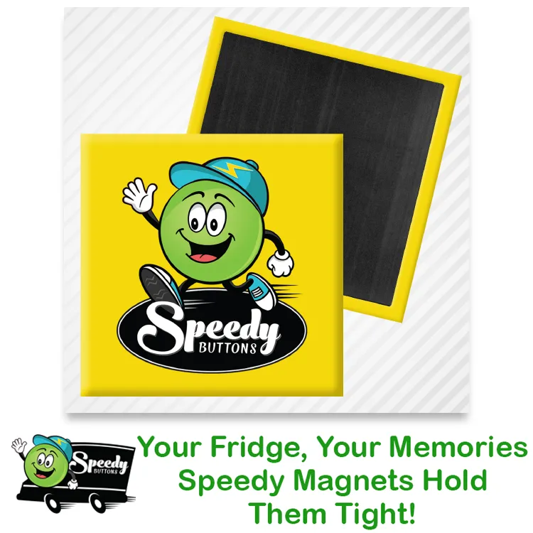 2.5 inch Square Custom Fridge Magnet - Photo Promotional Refrigerator Magnet