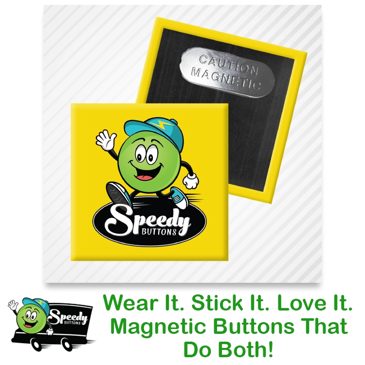 2 inch Square Wearable Magnet - Pin-Less Name Badge Alternative