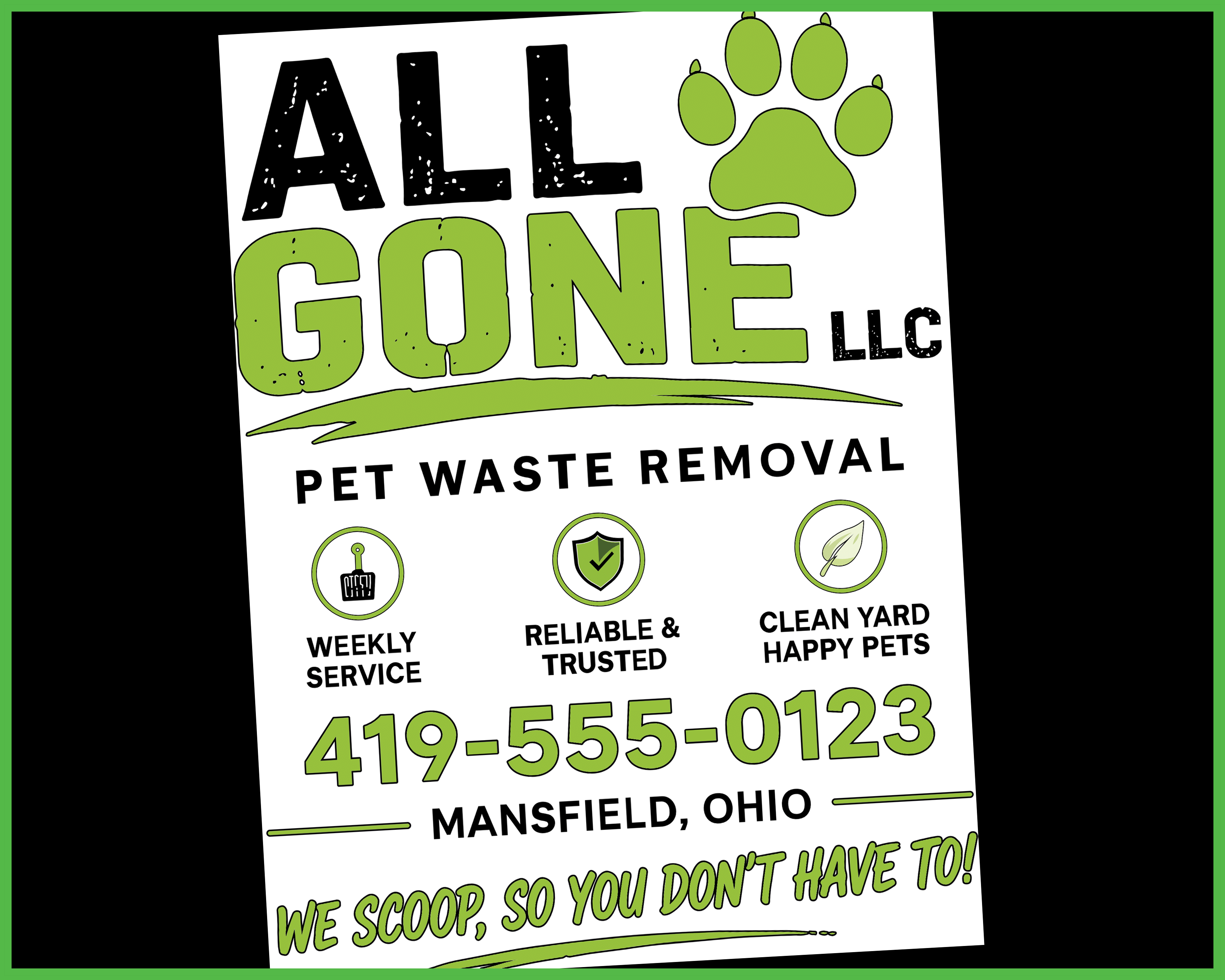 Custom Plastic Sign (Single Sided)