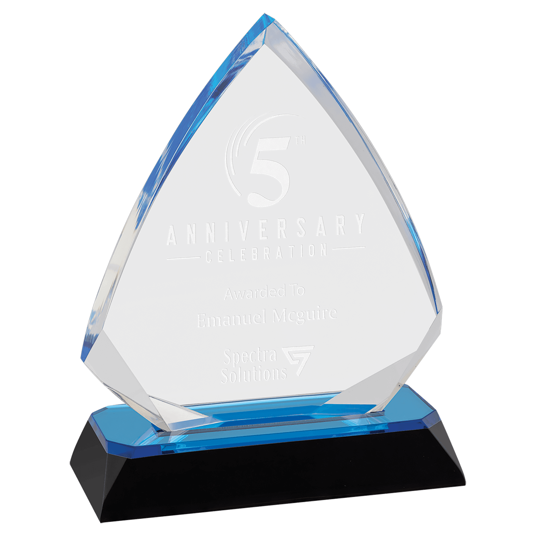  Blue Arrow Diamond Corner Base Impress Acrylic 5 3/4