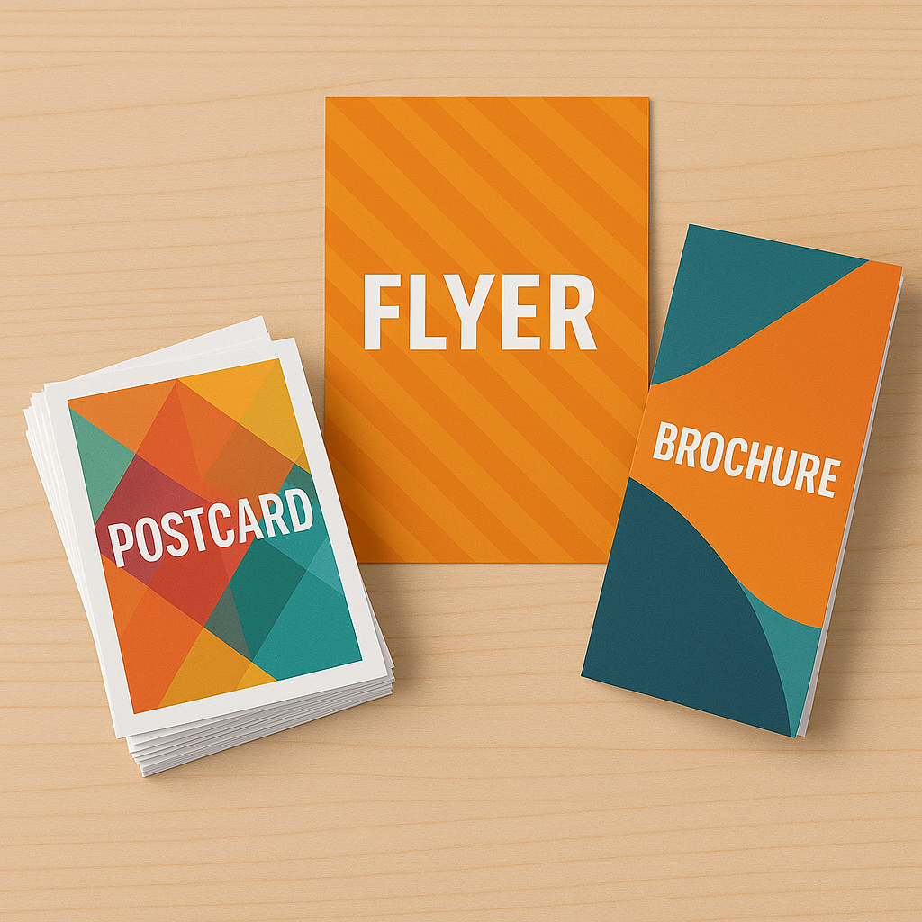 Postcards, Flyers and Brochures