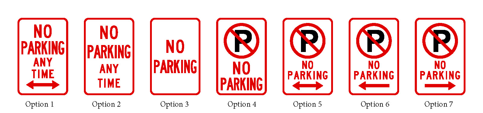 No Parking Signs