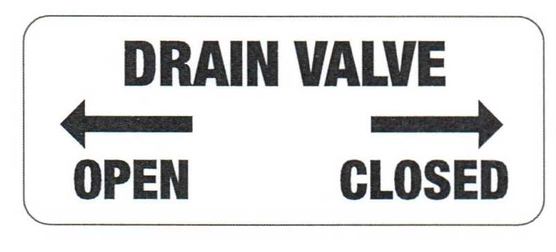 Drain Valve Decals
