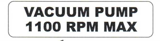 Vacuum Pump 1100 RPM MAX