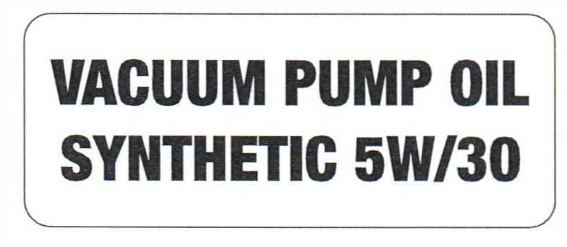 Vacuum Pump Oil Decals