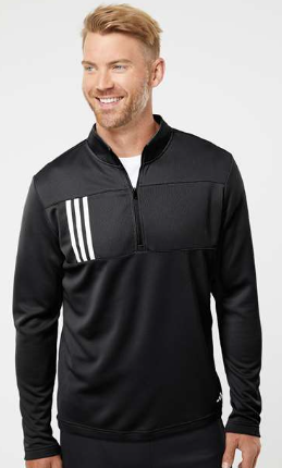 Adidas - 3-Stripes Double Knit Quarter-Zip Pullover - A482