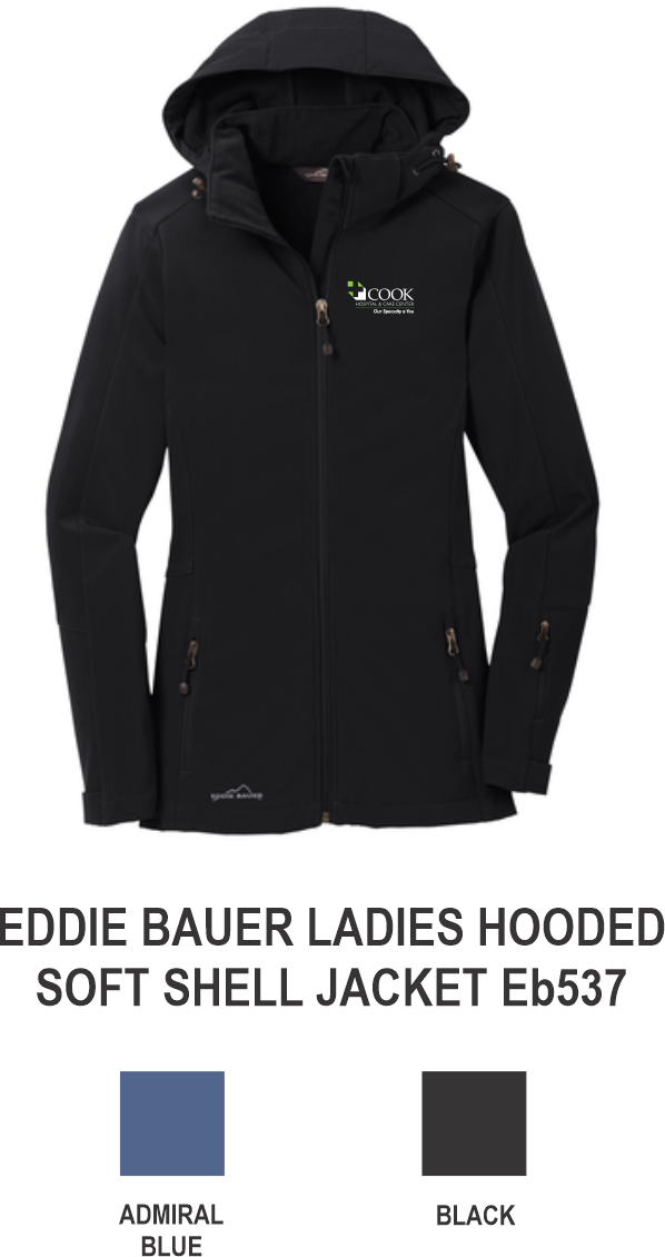 91-Eddie Bauer Ladies Hooded Soft Shell Jacket EB537