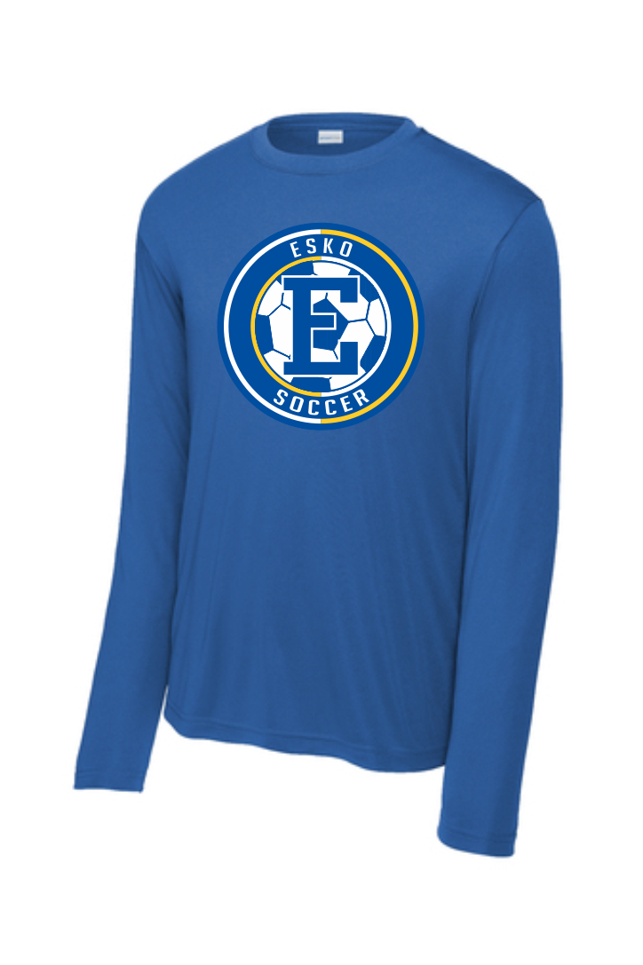 SPORT-TEK LONG SLEEVE WICKING T ROYAL BLUE