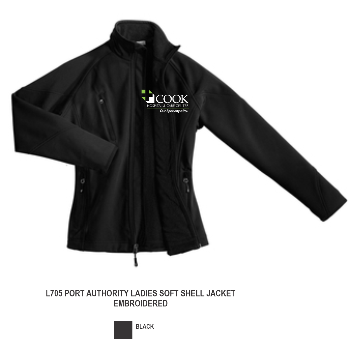 L705 PORT AUTHORITY LADIES SOFT SHELL JACKET EMBROIDERED