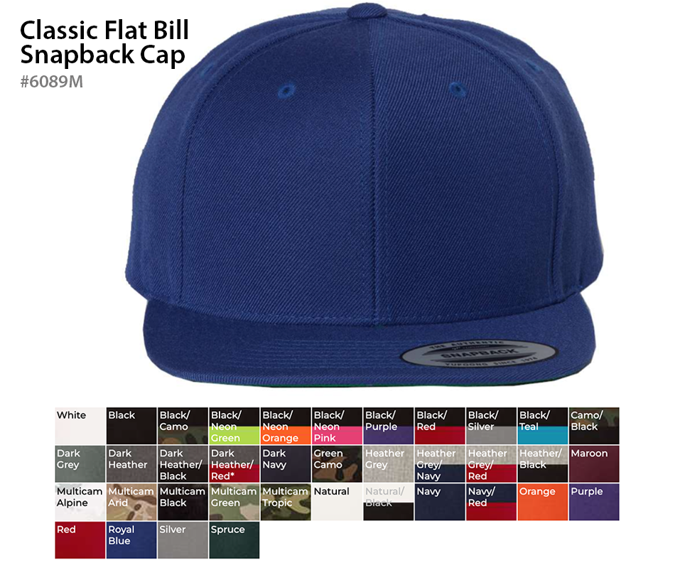 Flat Bill Snapback 6089M