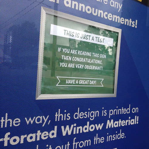 With Perforated Window Film, You Can See Outside and not In! Perforated Window Film