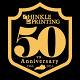 Celebrating 50 years of service and counting! Hinkle Printing 50th Year Logo