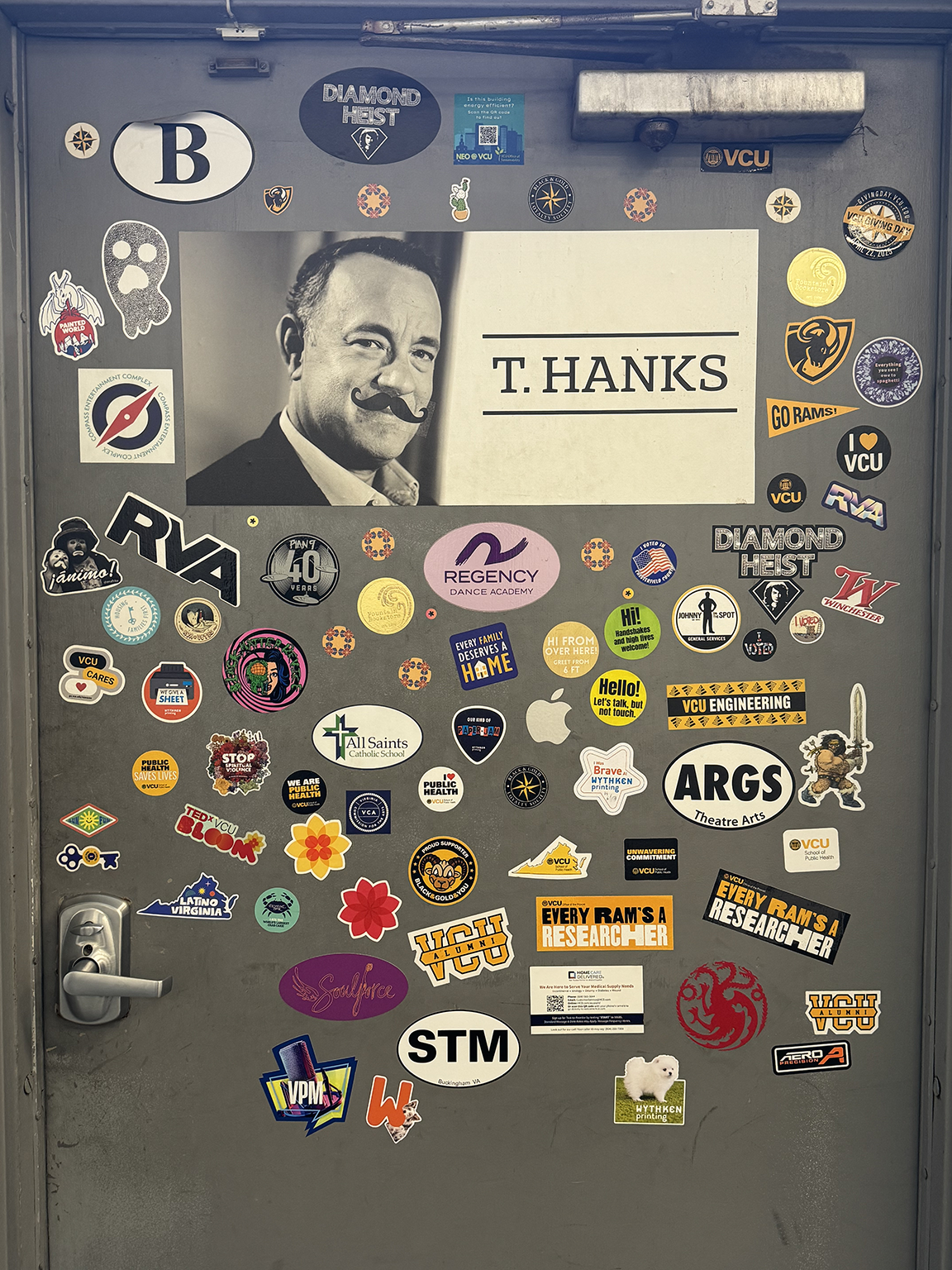 sticker door back of the front door