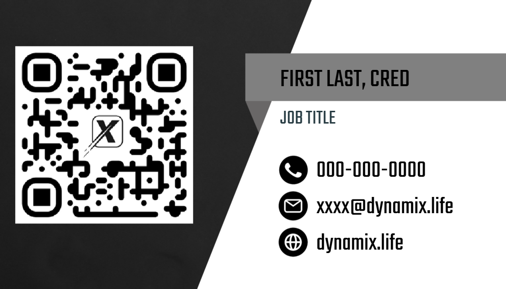 Dynamix Business Cards - No Phone & No Address