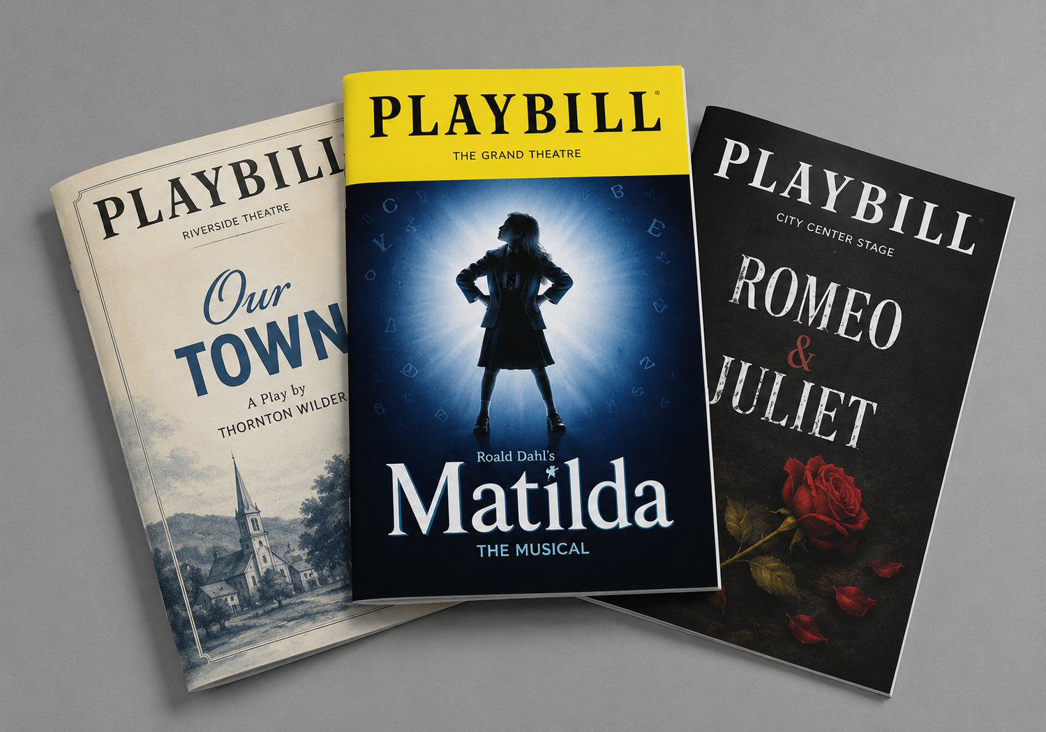 saddle stitched playbills