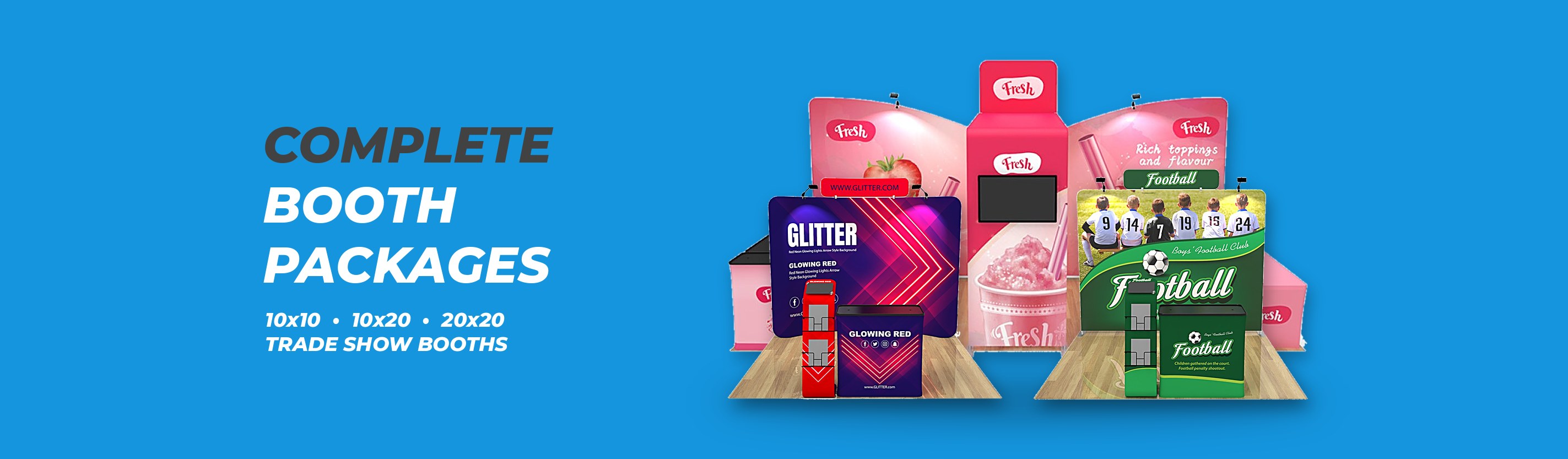 trade show displays complete booth packages