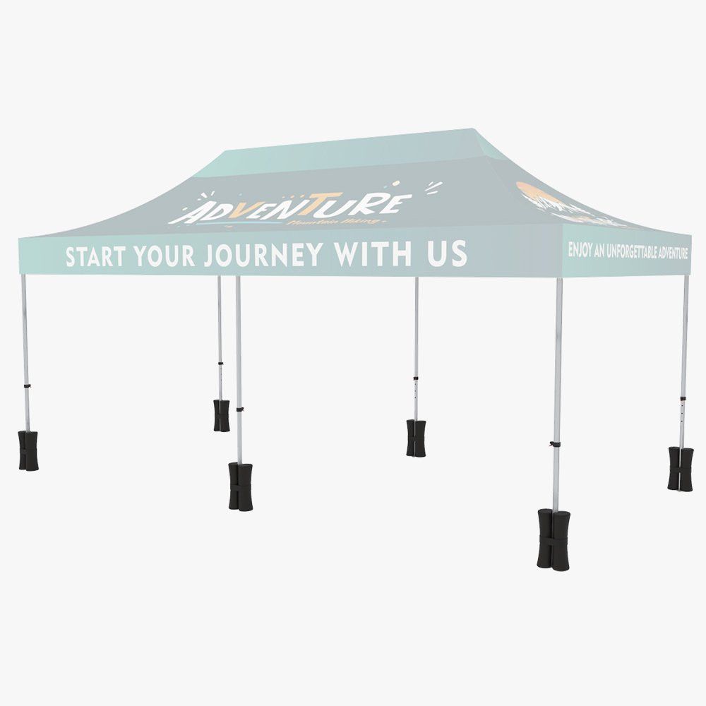 10x20 tent with sandbag leg weights