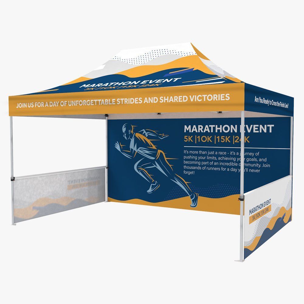10x15 tent with full printed walls