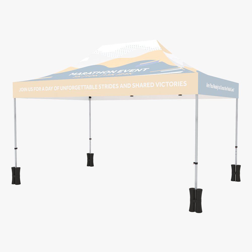 10x15 tent with sandbag leg weights