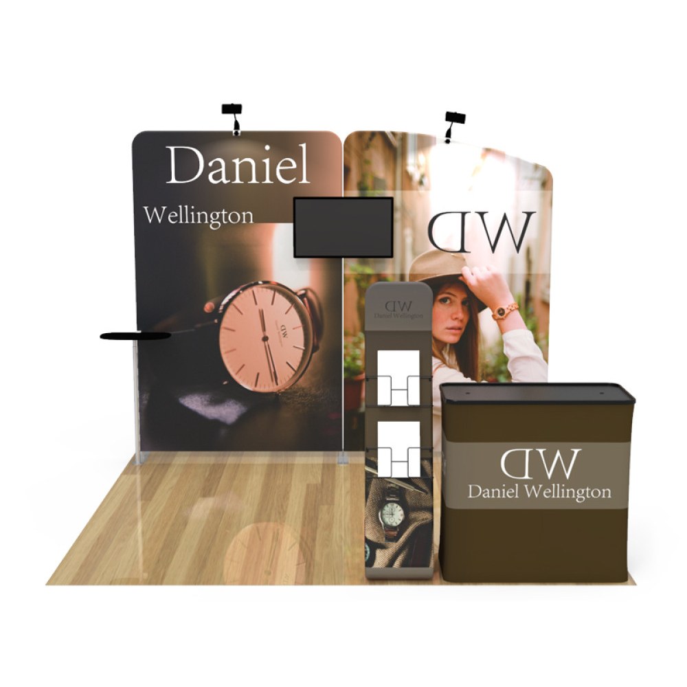 Layout 10x10-01 trade show booth kit, sample artwork