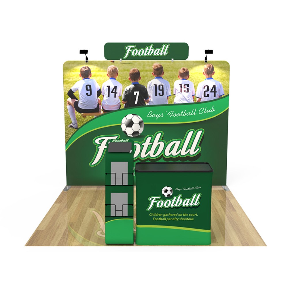 Layout 10x10-03 trade show booth kit, sample artwork