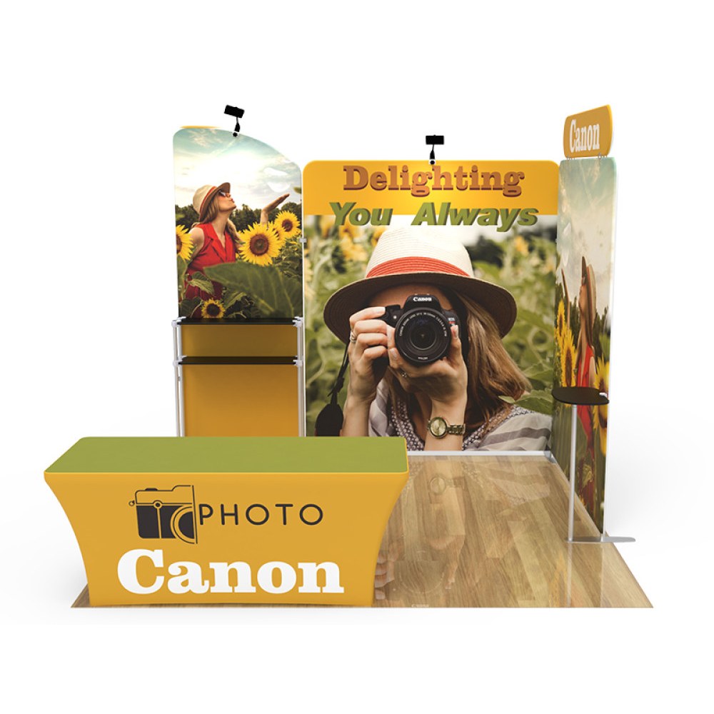 Layout 10x10-12 trade show booth kit, sample artwork