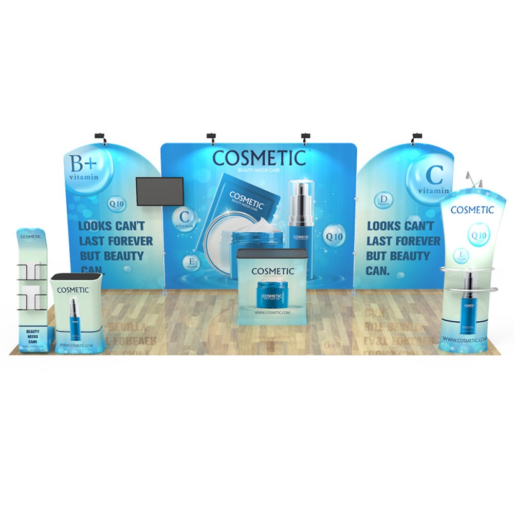 Layout 10x20-01 trade show booth kit, sample artwork