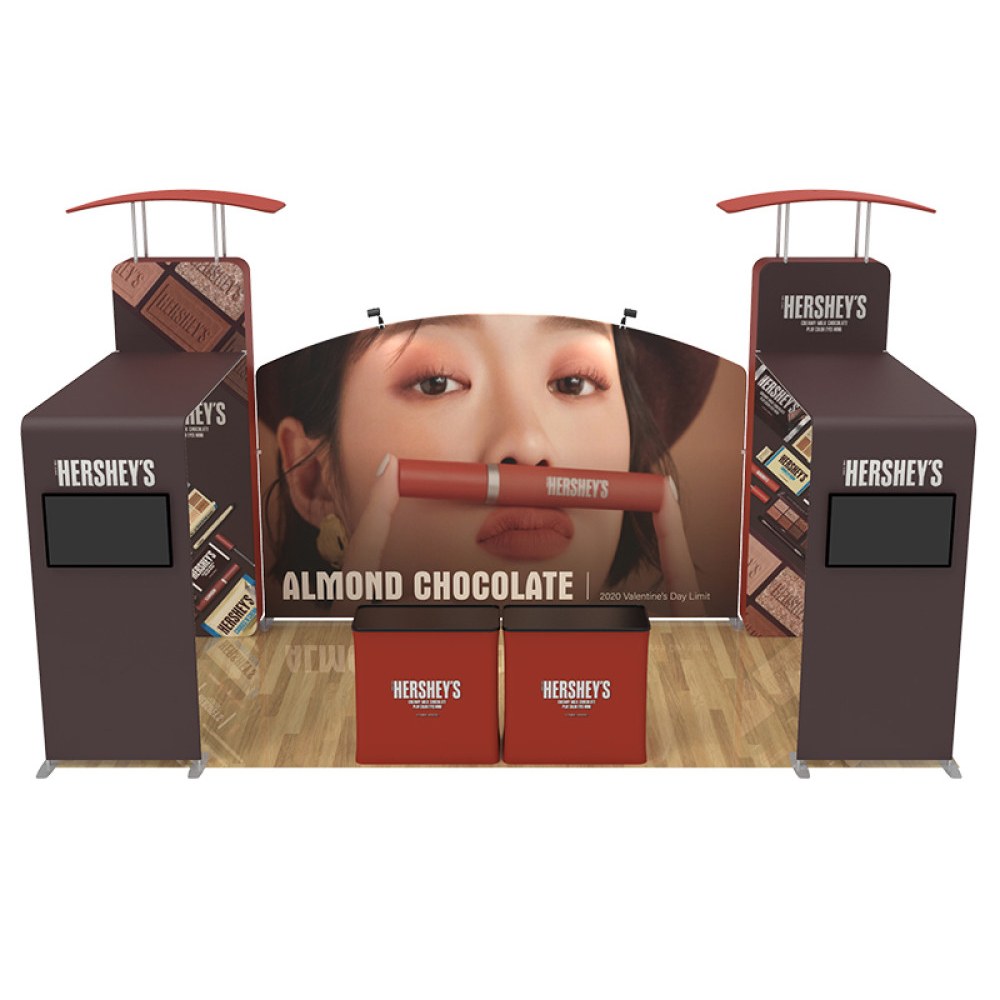 Layout 10x20-10 trade show booth kit, sample artwork