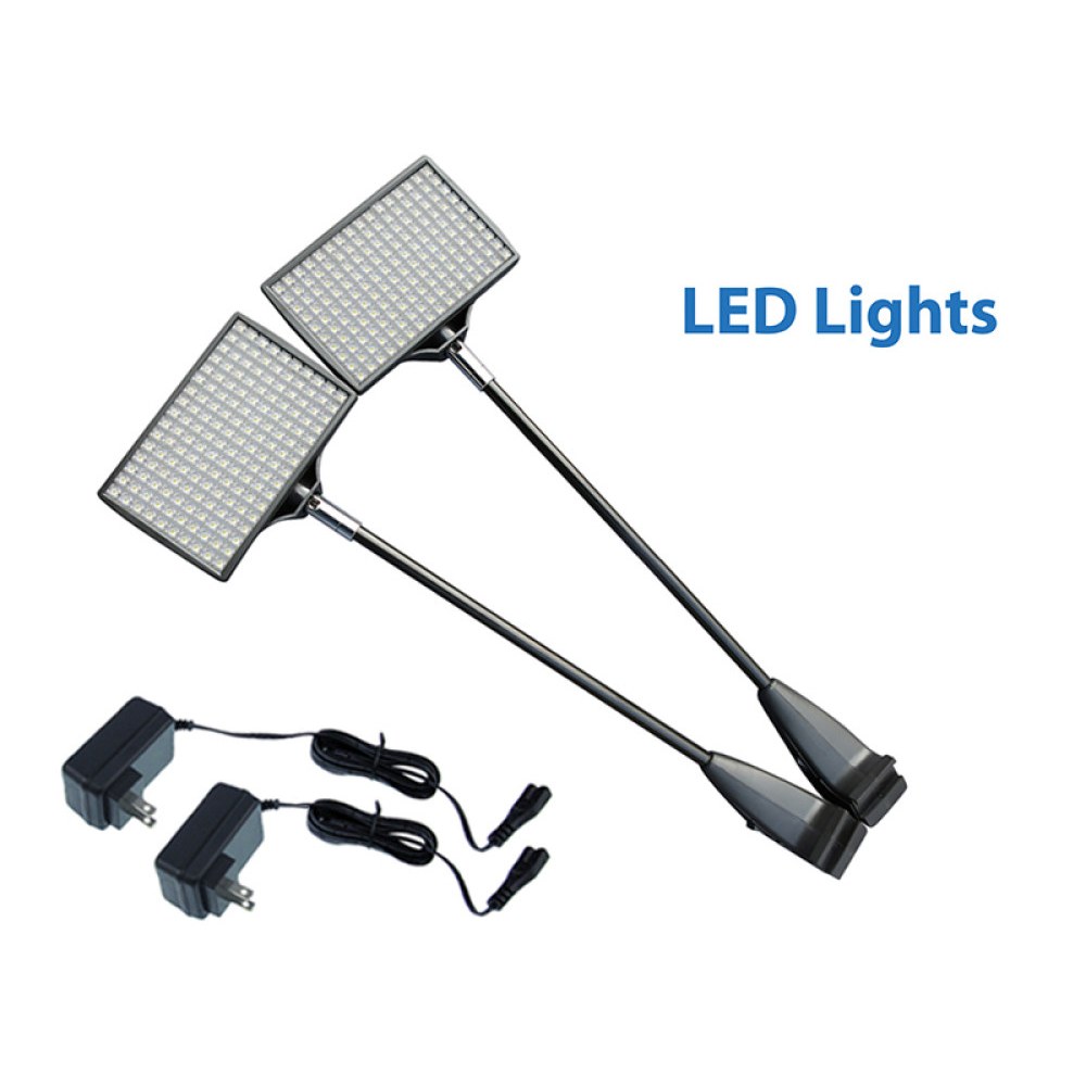 Trade show LED lights with clamps