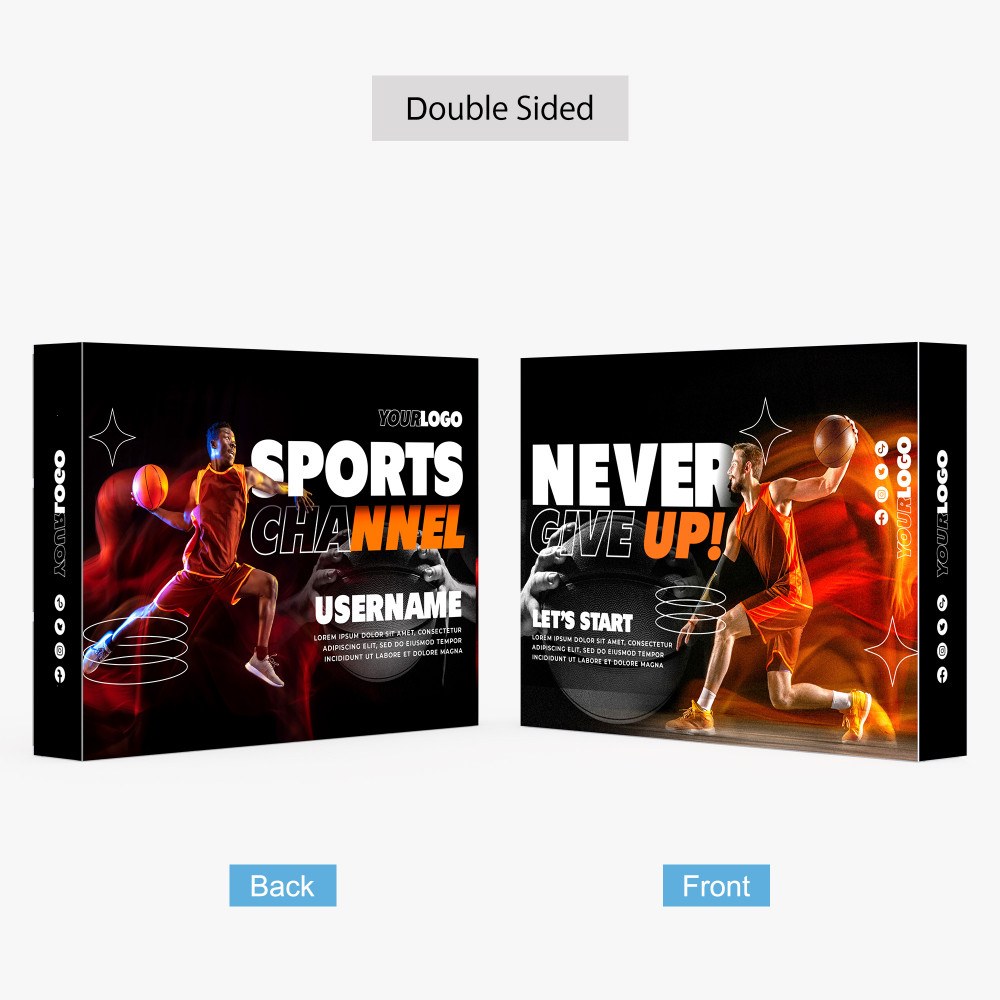 Double sided SEG backlit display showing separate front and back graphics