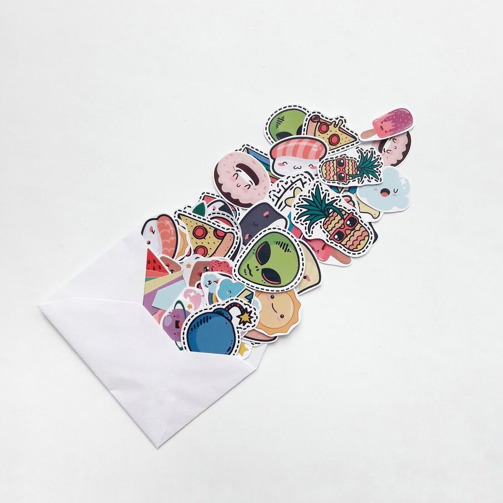 Assorted full-color die-cut vinyl stickers