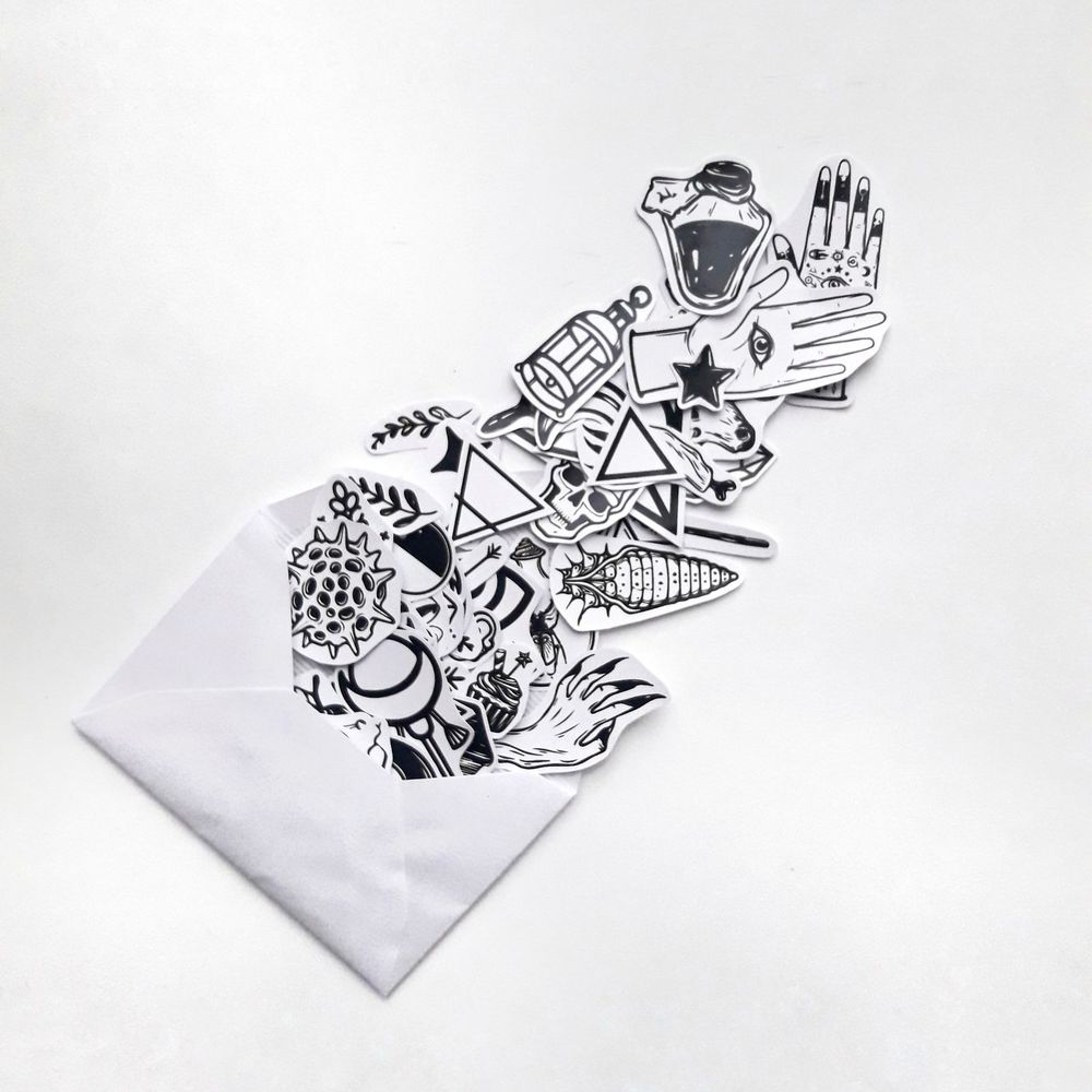 Die-cut vinyl decals cut to custom shapes