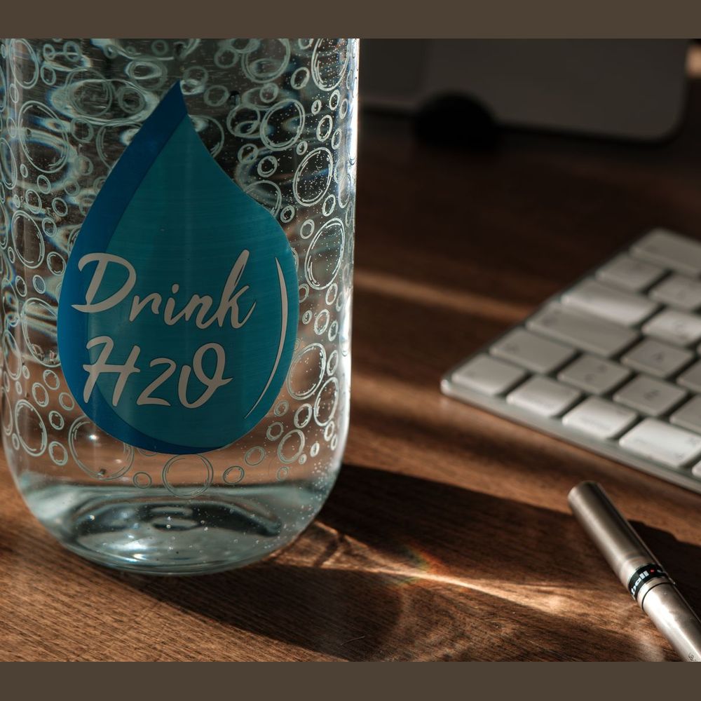 Clear print on glass with the glass showing through