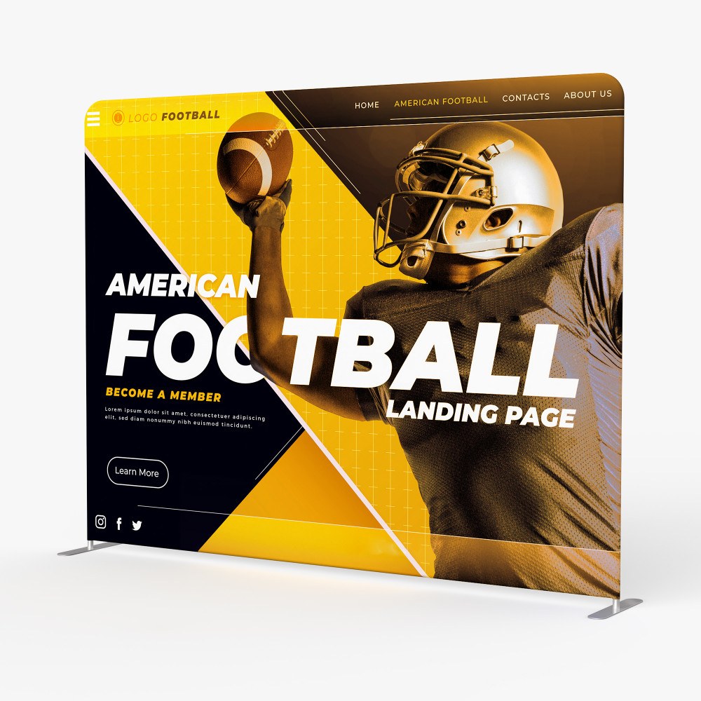 10 ft straight tension fabric display